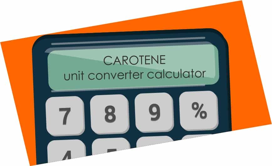Carotene unit converter calculator