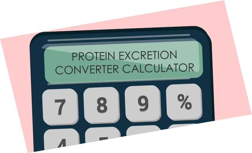 Protein excretion canverter calculator