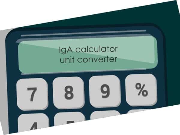 IgA calculator unit converter