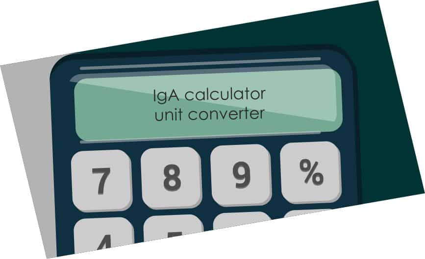 IgA calculator unit converter