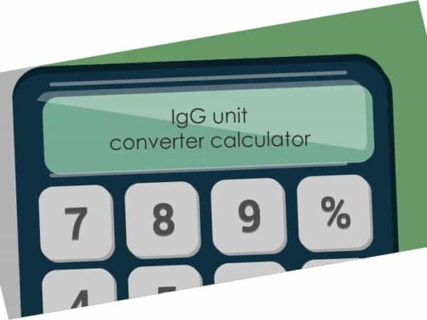 IgG calculator unit converter