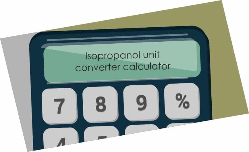 Isopropanol unit converter calculator